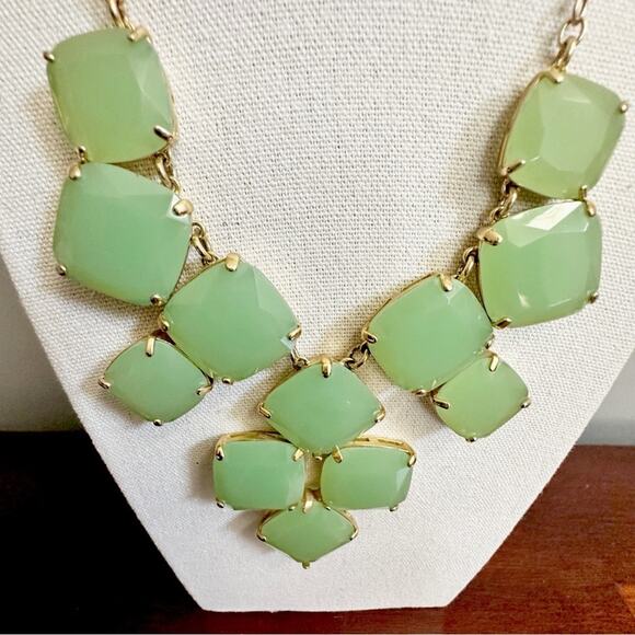 Kate Spade Shaken Not Stirred Necklace Green Statement Jewelry Preppy Designer - Picture 2 of 10